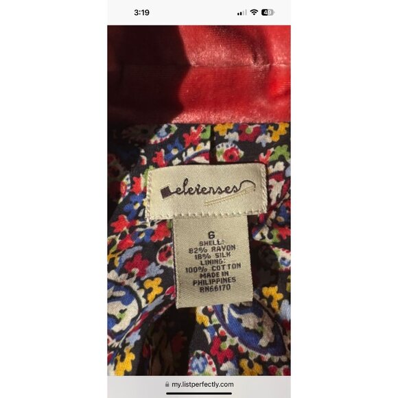 Anthropologie Elevenses Women's Velvet Burnout Dip Dye Jacket Blazer Size 6 - Picture 12 of 16